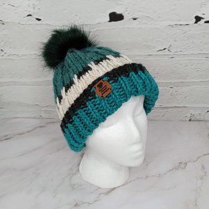 Duncan Street Designs Hand Knit Bulky Stripes Beanie Hat